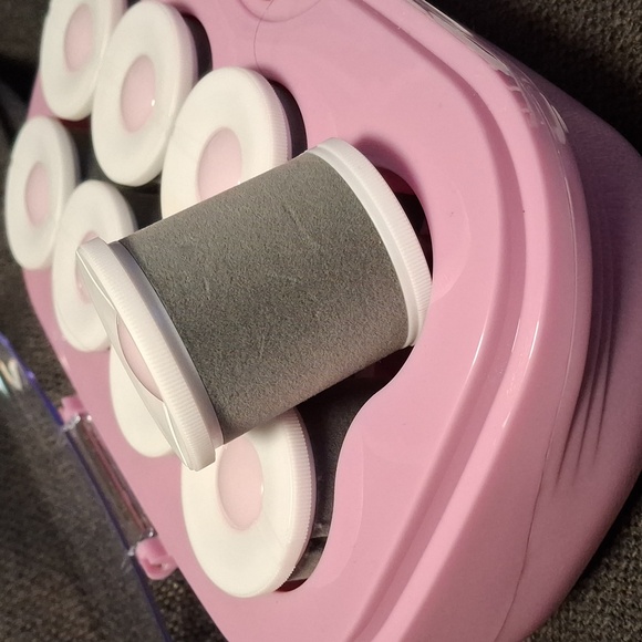 Pink and White Hair Roller Set - Picture 2 of 2